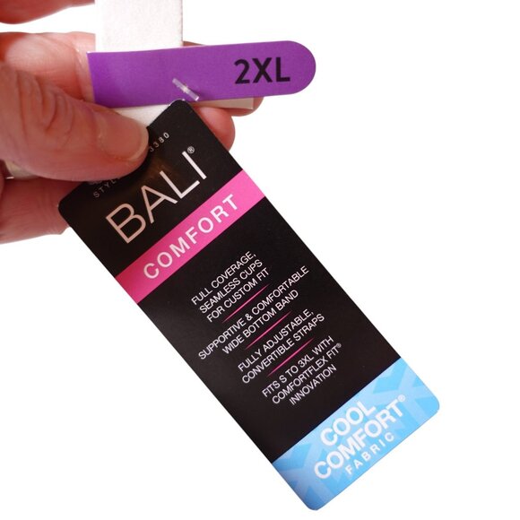 NWT Bali Comfort Revolution Modern Seamless Wirefree Bra Sz 2XL White DF3380 - Picture 5 of 11